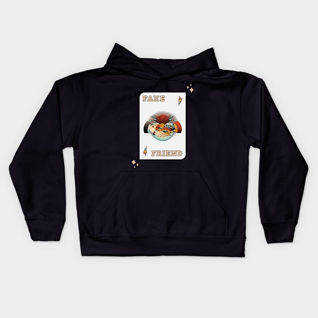 Fake Friends Tattoo Design Kids Hoodie by Tip Top Tee's